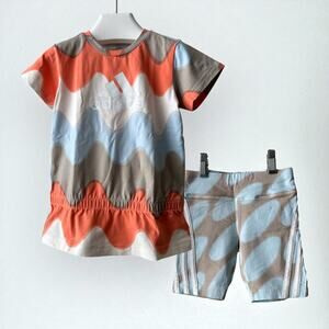 Adidas X Marimekko All Over Print Shorts Set, Size 4T, Multicolored
